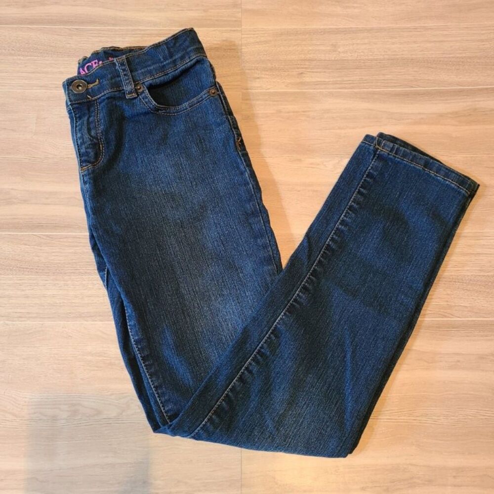 Childrens Place Girls Jeans Size 10 Slim Super Skinny Dark Wash Blue Denim Pants